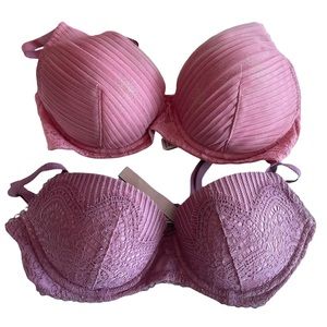 Victoria’s Secret Dream Angles 32C pink bras